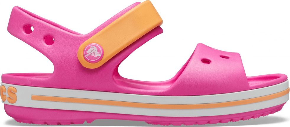 Crocs dívčí Crocband Sandal Kids Electric Pink/Cantaloupe 12856-6QZ 34-35, růžová - obrázek 1
