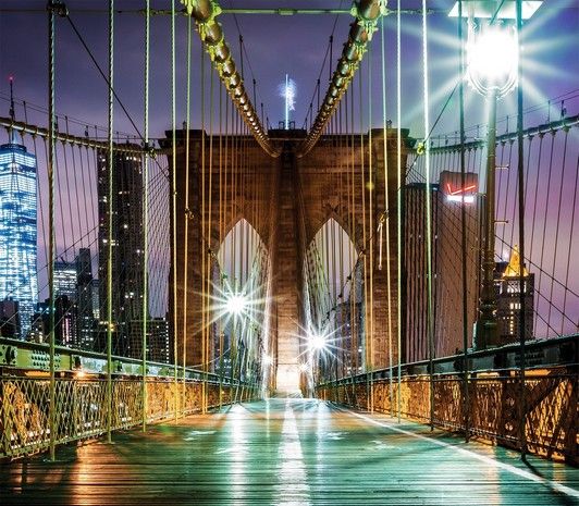 FOTOZÁVĚSY BROOKLYN BRIDGE (SADA 2 KS, STANDARD) - obrázek 1