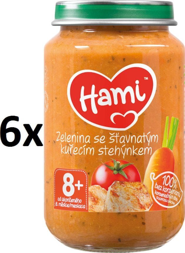 Hami Zelenina se šťavnatým kuřecím stehýnkem - 6 x 200g - obrázek 1