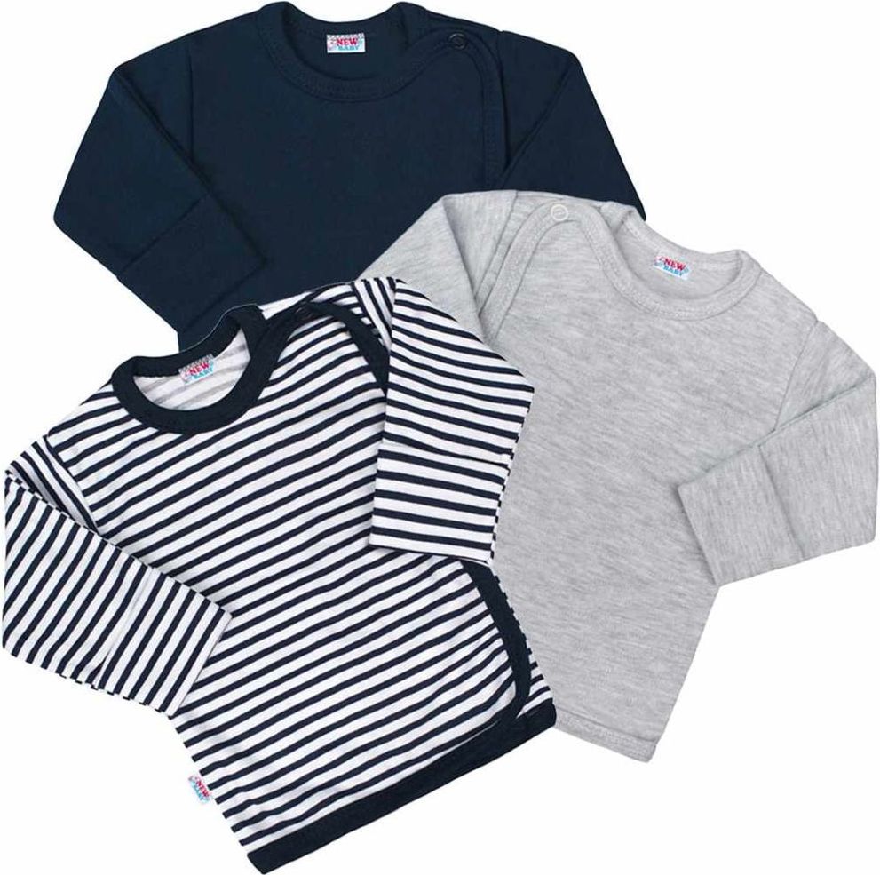NEW BABY Kojenecká košilka New Baby Classic II Kluk 3ks - 56 (0-3m) - obrázek 1