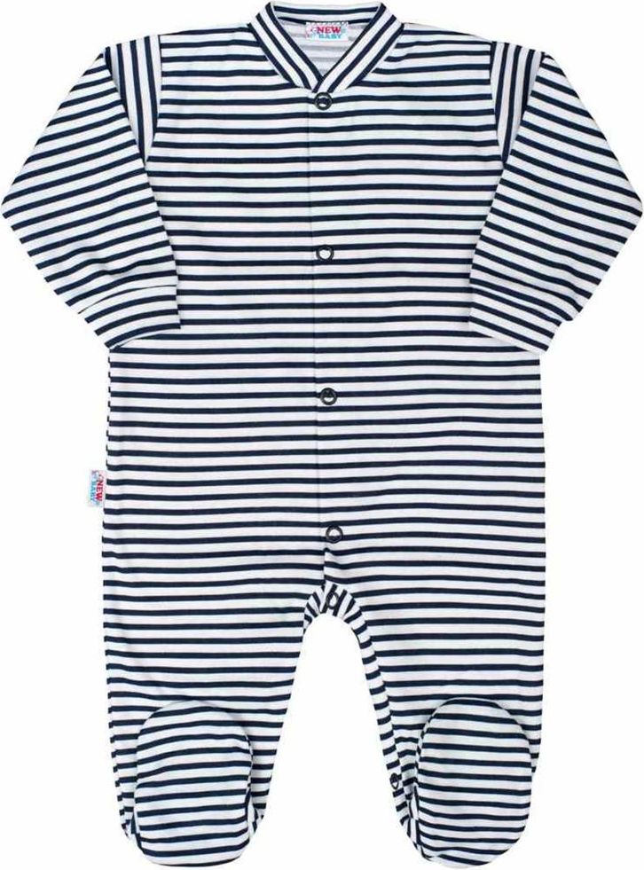 NEW BABY Kojenecký overal New Baby Classic II s modrými pruhy - 86 (12-18m) - obrázek 1