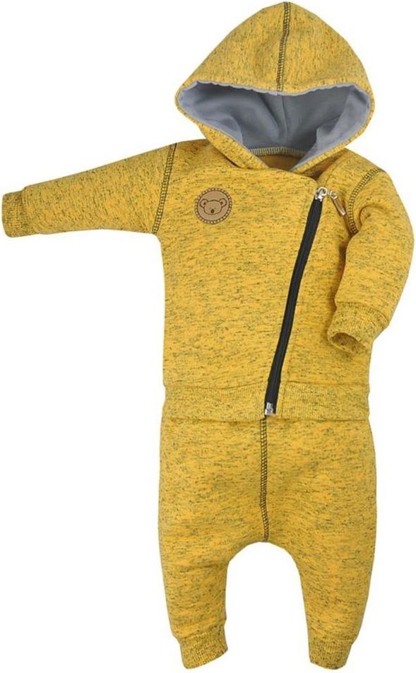 KOALA Kojenecké tepláčky a mikinka Koala Koala melírovaná žlutá - Kojenecké tepláčky a mikinka Koala Koala melírovaná žlutá - obrázek 1