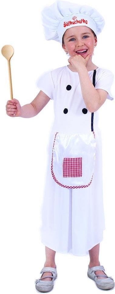 Dětský kostým kuchařka vel. S, (110-116 cm) - obrázek 1