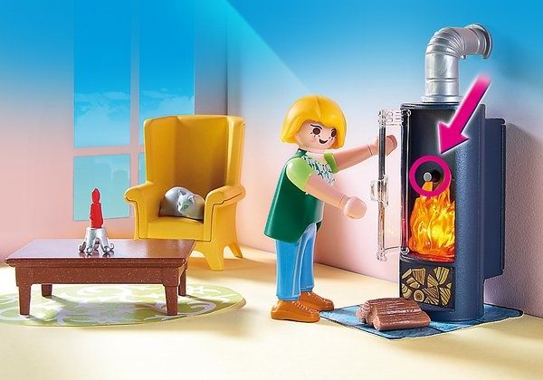 Playmobil 5308 Obývací pokoj s krbem - obrázek 1