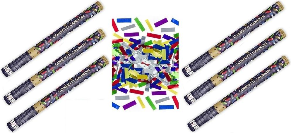 Konfety 60cm metalické barevné mix 6 ks - obrázek 1