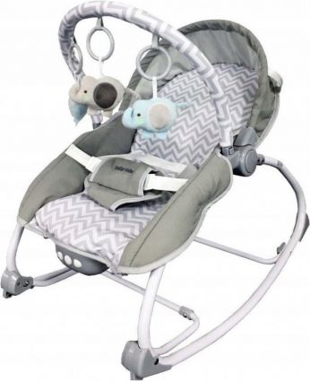 BABY MIX Lehátko pro kojence s vibrací a hudbou - Jedlička - šedé - obrázek 1