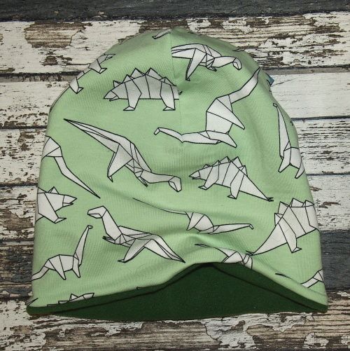 Šmoulí čepička Yháček, oboustranná, origami dinosauři Velikost:: S - obrázek 1