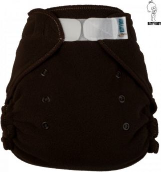 Svrchní kalhotky na suchý zip Katyv Baby fleece hnědé - obrázek 1