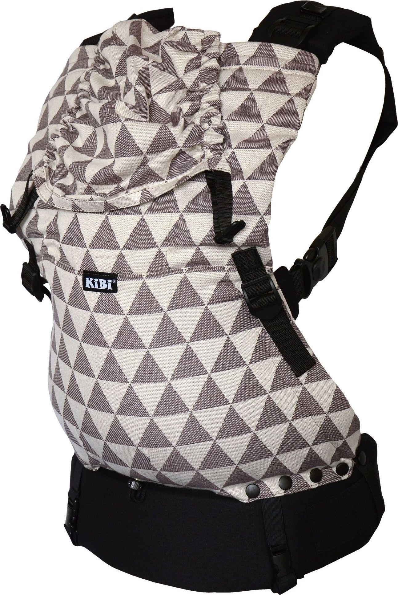 Ergonomické nosítko KiBi EVO, Pythagoras hnědý + chrániče popruhů - obrázek 2