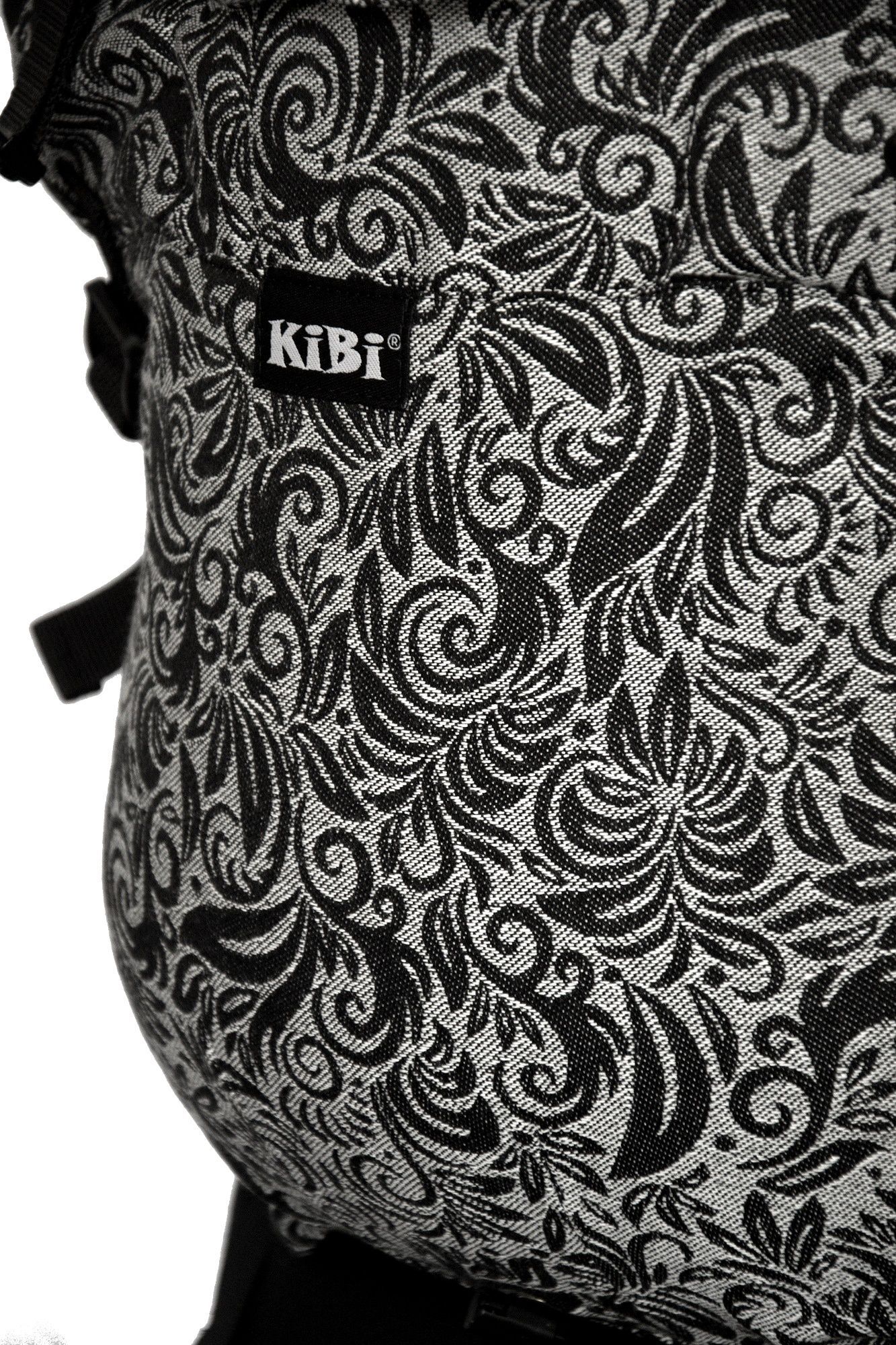 Ergonomické nosítko KiBi EVO, Flora monochrome + chrániče popruhů - obrázek 3