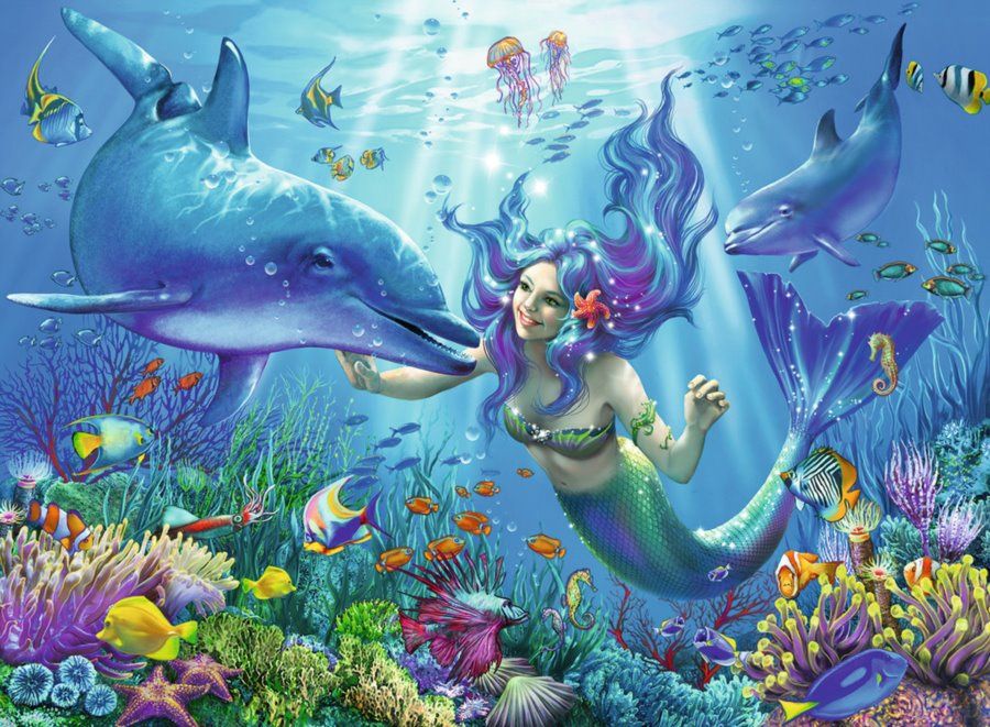 RAVENSBURGER Svítící puzzle Podvodní ráj XXL 200 dílků - obrázek 1