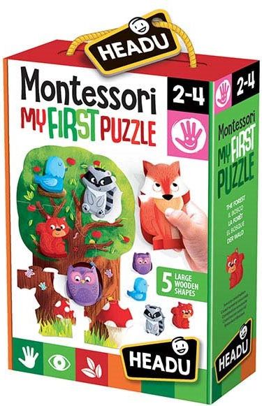 HEADU Moje první puzzle Les s 5 dřevěnými figurkami (Montessori) - obrázek 1