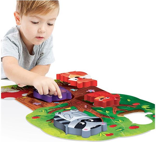HEADU Moje první puzzle Les s 5 dřevěnými figurkami (Montessori) - obrázek 4