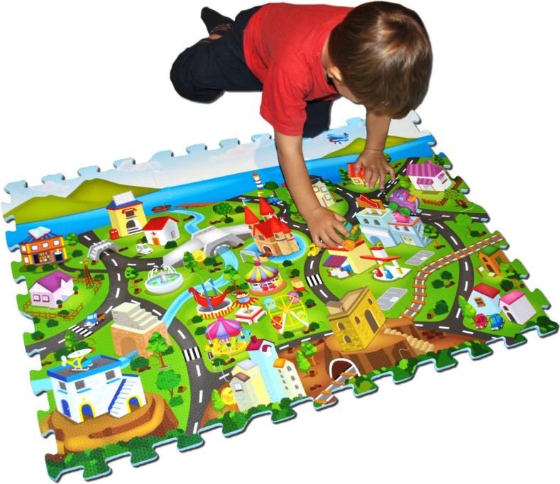 SUN TA TOYS Pěnové puzzle Silnice S4 (30x30) - obrázek 1