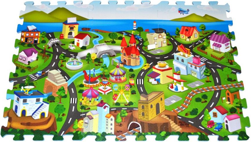 SUN TA TOYS Pěnové puzzle Silnice S4 (30x30) - obrázek 2