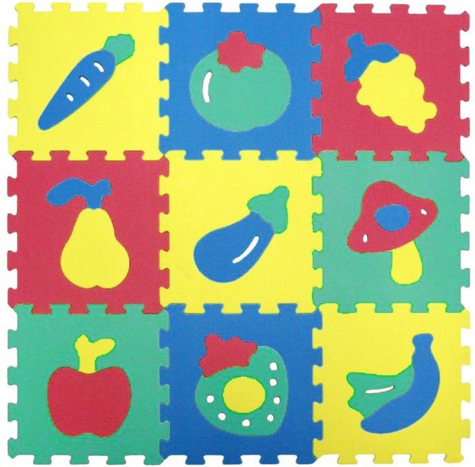 SUN TA TOYS Pěnové puzzle Plody S4 (30x30) - obrázek 1