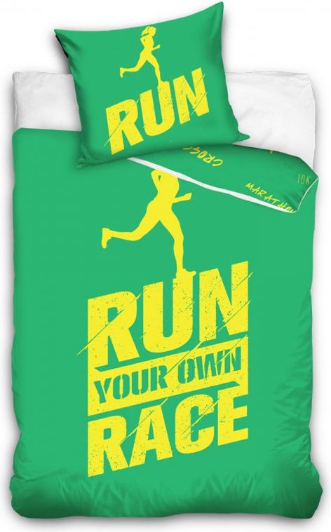 Tip Trade PERKÁLOVÉ POVLEČENÍ RUN RACE ZELENÉ - obrázek 1