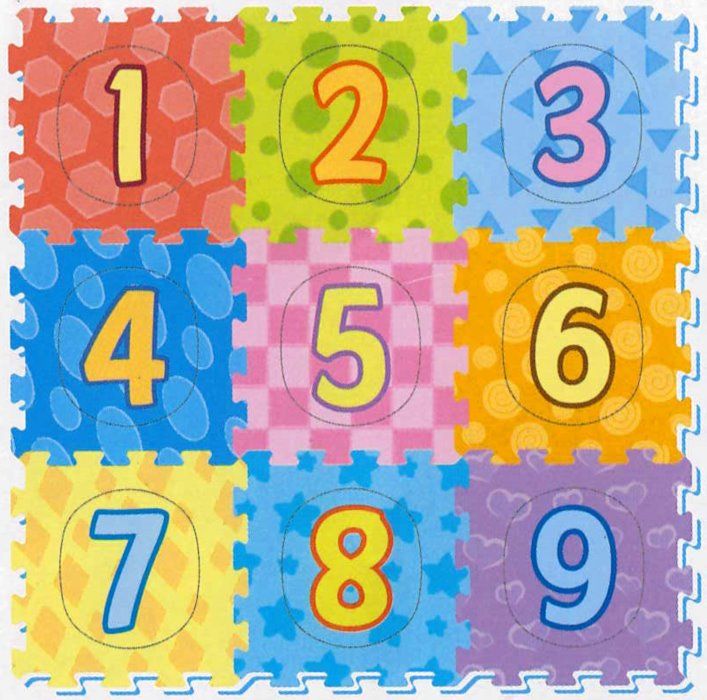 SUN TA TOYS Pěnové puzzle Barevná čísla (29x29) - obrázek 1
