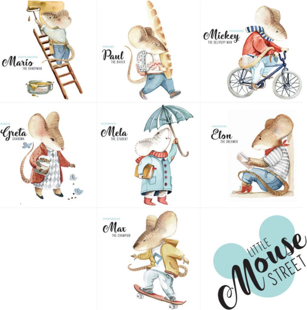 Samolepka na zeď Dekornik Little Mouse Street 30040-0, 1 m² - obrázek 8