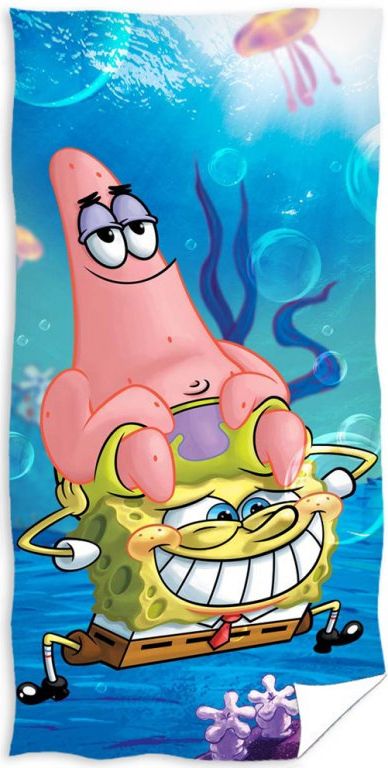 Carbotex DĚTSKÁ OSUŠKA SPONGE BOB 70x140 cm - obrázek 1