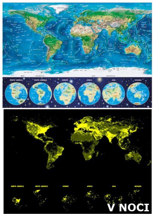 EDUCA Svítící puzzle Mapa světa 1000 dílků - obrázek 1