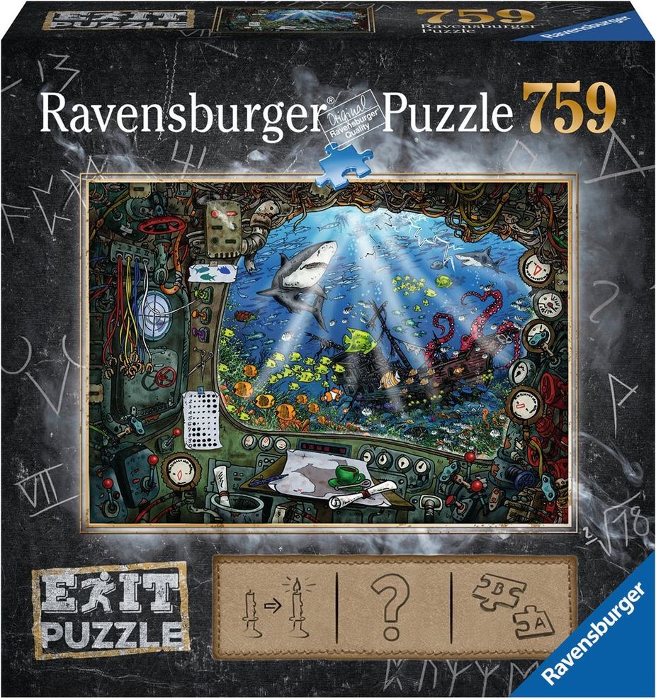 RAVENSBURGER Únikové EXIT puzzle V ponorce 759 dílků - obrázek 1