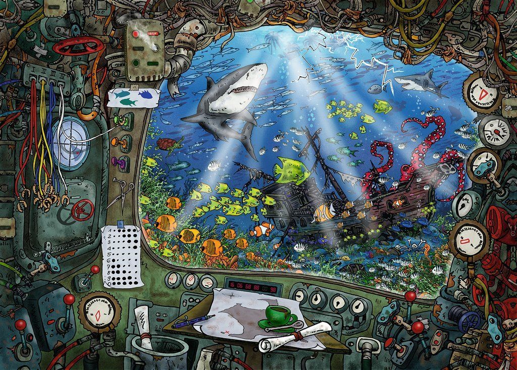 RAVENSBURGER Únikové EXIT puzzle V ponorce 759 dílků - obrázek 2