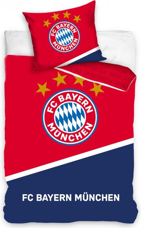 Carbotex FOTBALOVÉ POVLEČENÍ FC BAYERN MNICHOV BLAU BODEN 140x200/ 70x80 cm - obrázek 1