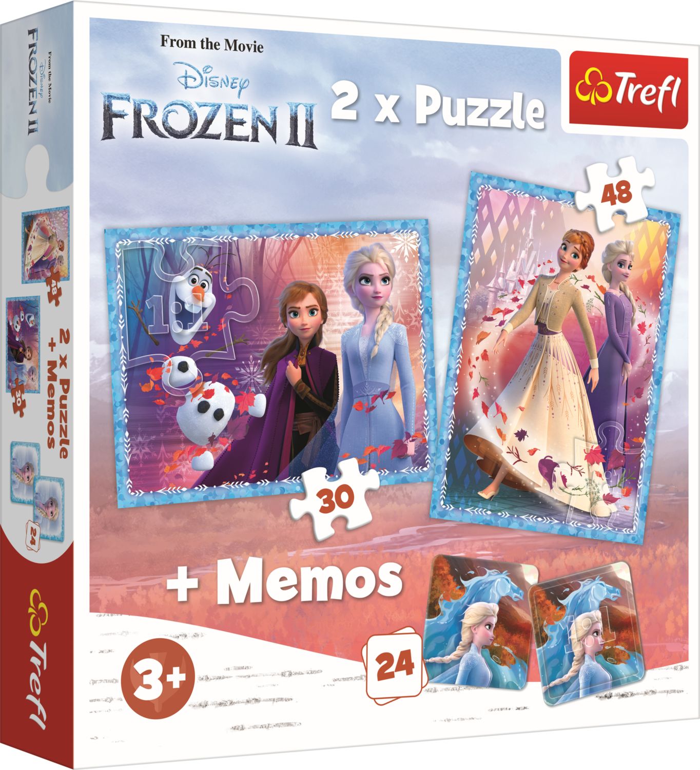 TREFL Puzzle Ledové království 2, 30+48 dílků + pexeso - obrázek 1