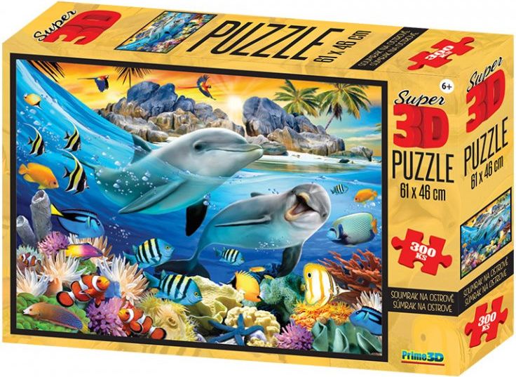 PRIME 3D Puzzle Podmořský život na útesu 3D 300 dílků - obrázek 1
