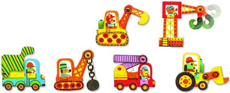 Djeco Duo puzzle Autíčka v pohybu - obrázek 2