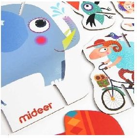 MIDEER Bláznivý cirkus - stohovací puzzle - obrázek 2