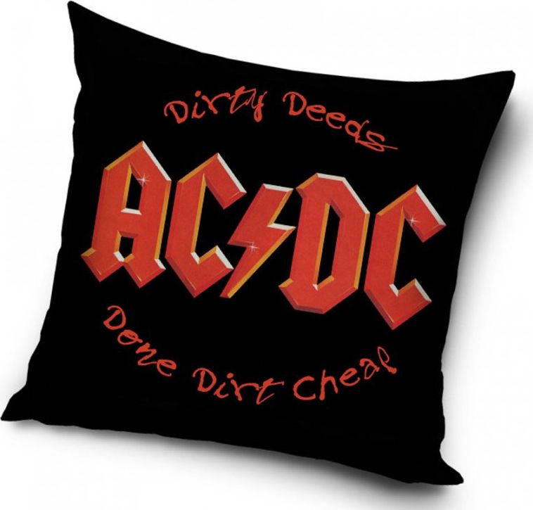 Carbotex DEKORAČNÍ POLŠTÁŘ AC/DC DIRTY DEEDS 45X45 CM - obrázek 1