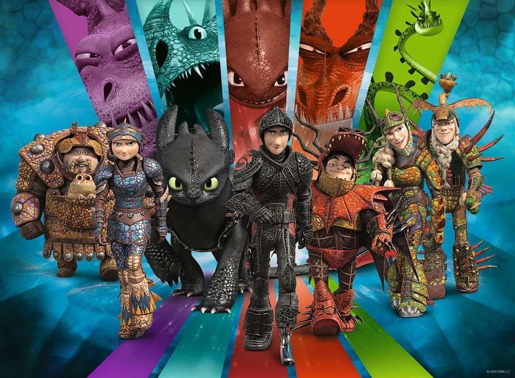 RAVENSBURGER Puzzle Jak vycvičit draka 3: Dračí jezdci XXL 200 dílků - obrázek 2