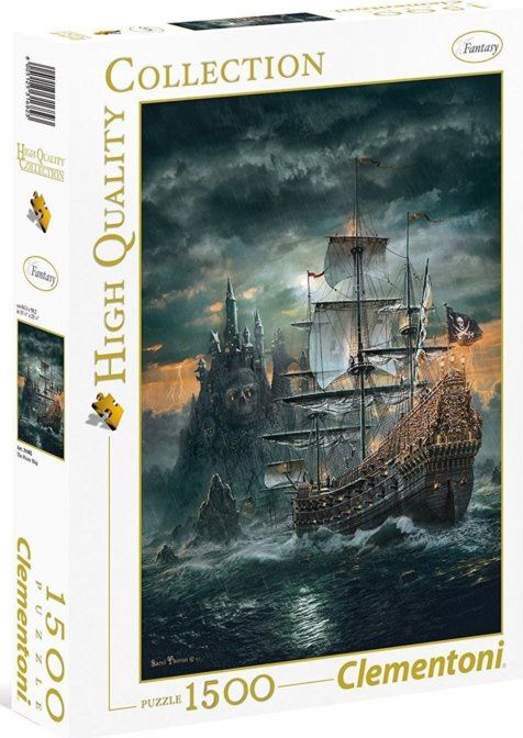 CLEMENTONI Puzzle Pirátská loď 1500 dílků - obrázek 1