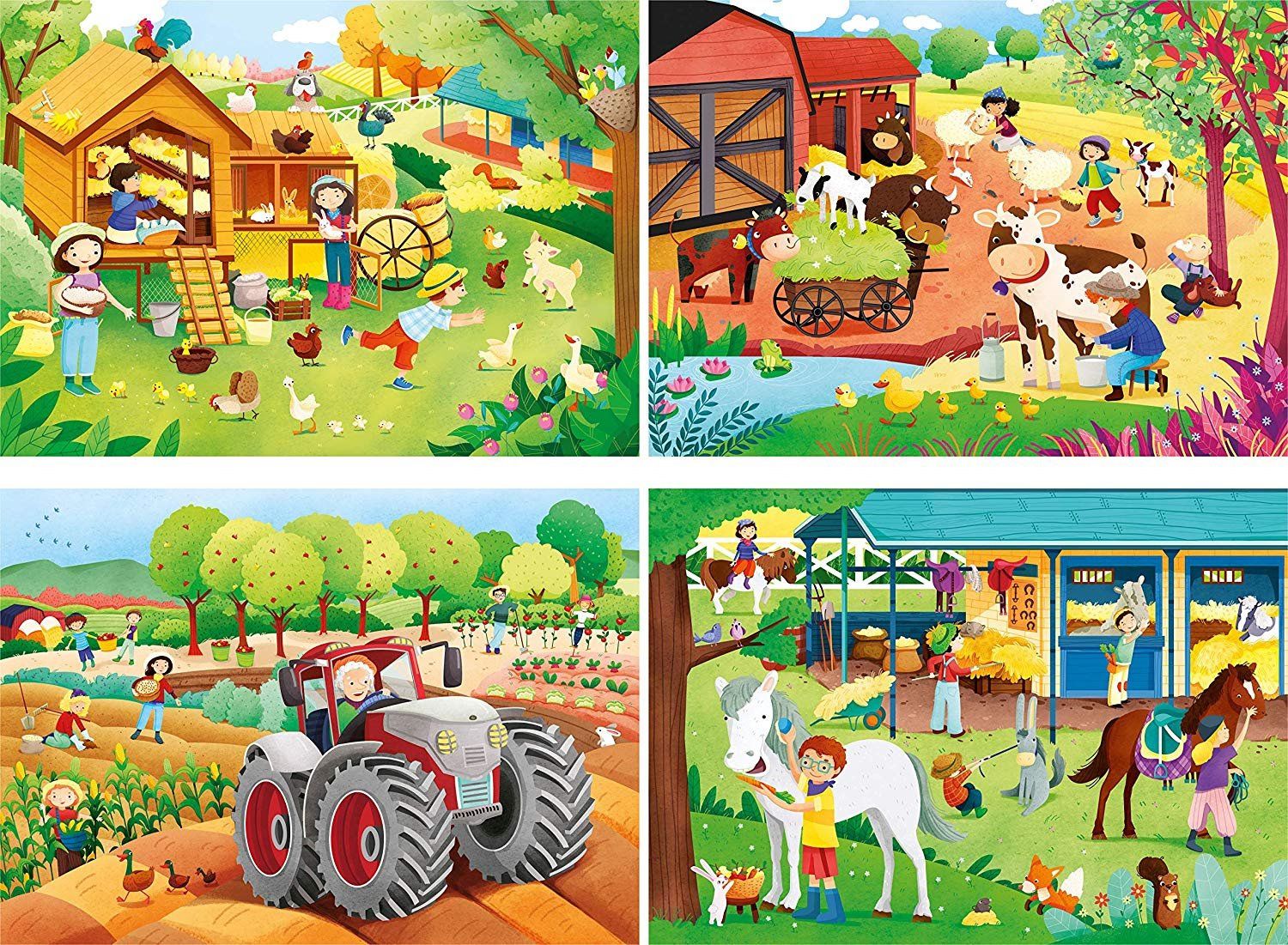CLEMENTONI Puzzle Farma 4v1 (20,20,60,60 dílků) - obrázek 2