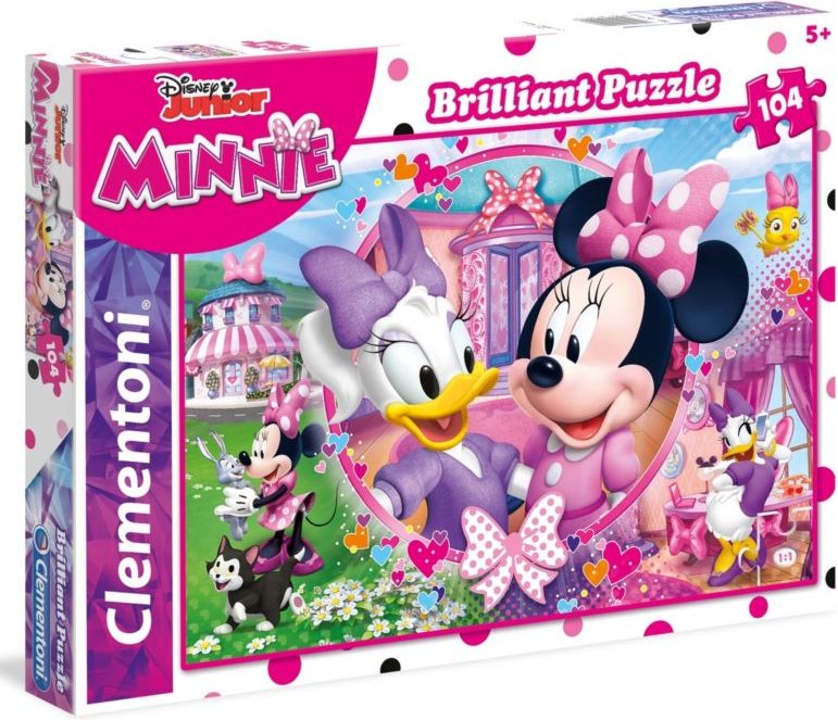 CLEMENTONI Briliant puzzle Minnie 104 dílků - obrázek 1
