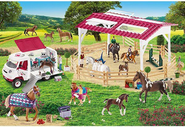 SCHMIDT Puzzle Schleich Jezdecká škola 150 dílků + figurky Schleich - obrázek 2