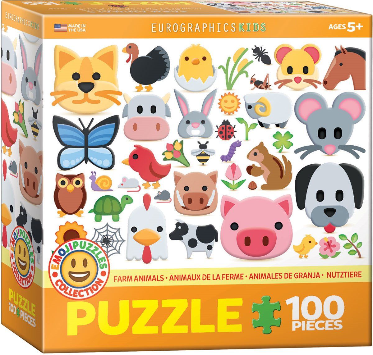 EUROGRAPHICS Puzzle Zvířátka z farmy 100 dílků - obrázek 1