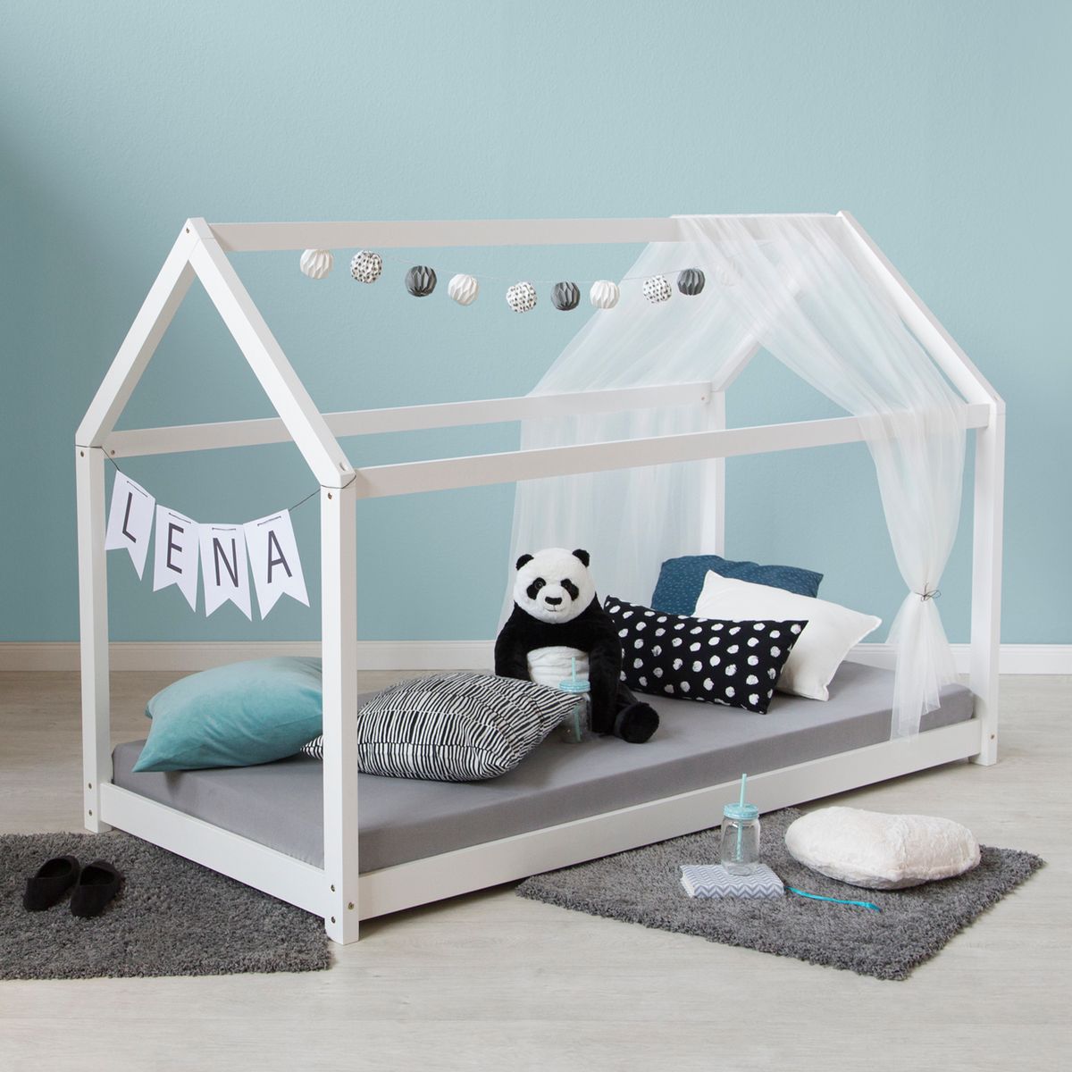 Dětská postel Ourbaby House bed bílá 200x90 cm - obrázek 1