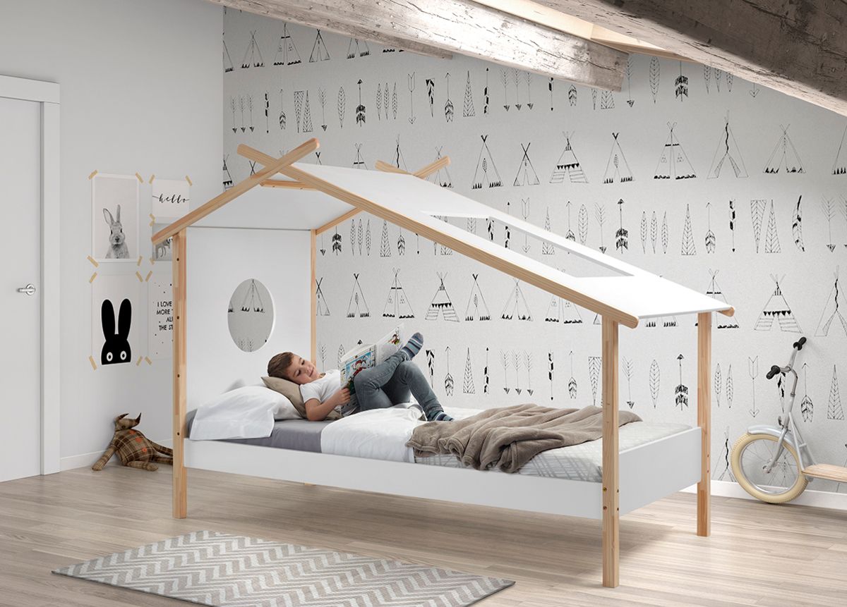 Dětská postel VIPACK FURNITURE Coccon bílá 200x90 cm - obrázek 2