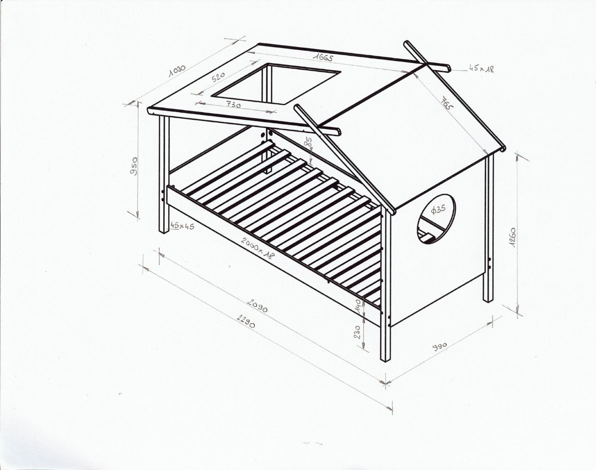 Dětská postel VIPACK FURNITURE Coccon bílá 200x90 cm - obrázek 6