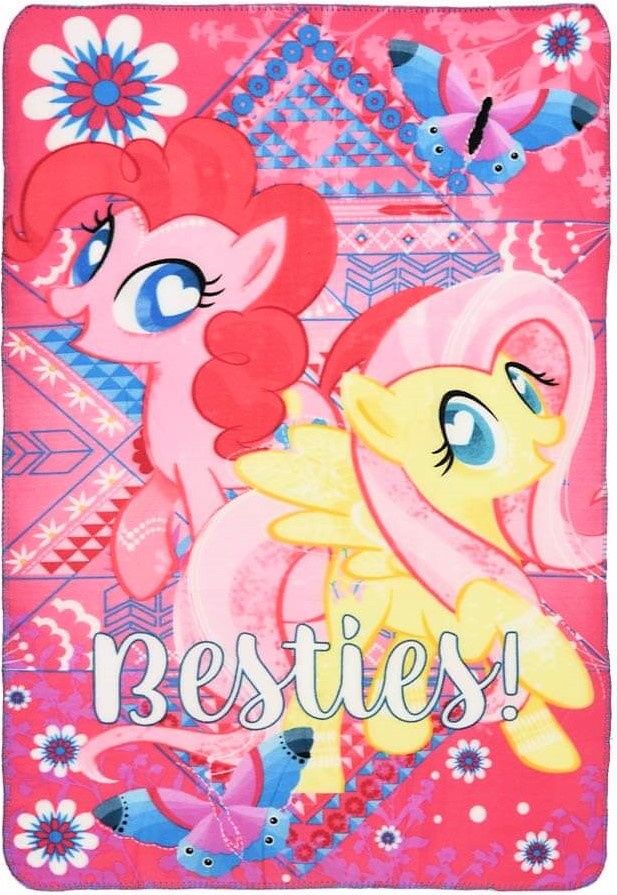 FLÍSOVÁ DEKA MY LITTLE PONY hq 4263 tyrkysový lem - obrázek 1