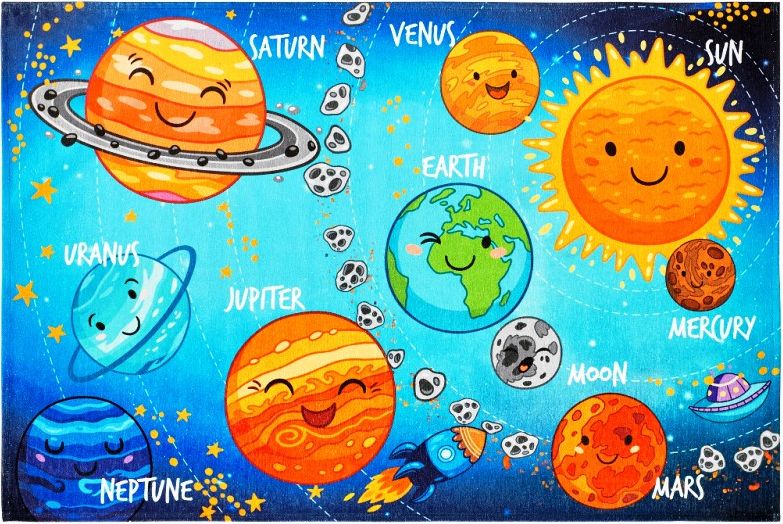 Kusový koberec Torino kids 230 SOLAR SYSTEM 80x120 cm - obrázek 1