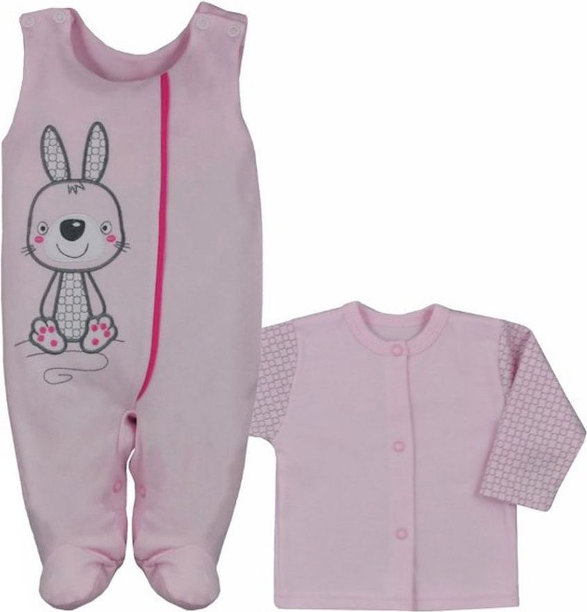KOALA 2-dílná kojenecká BIO souprava Koala Bunny růžová - 80 (9-12m) - obrázek 1