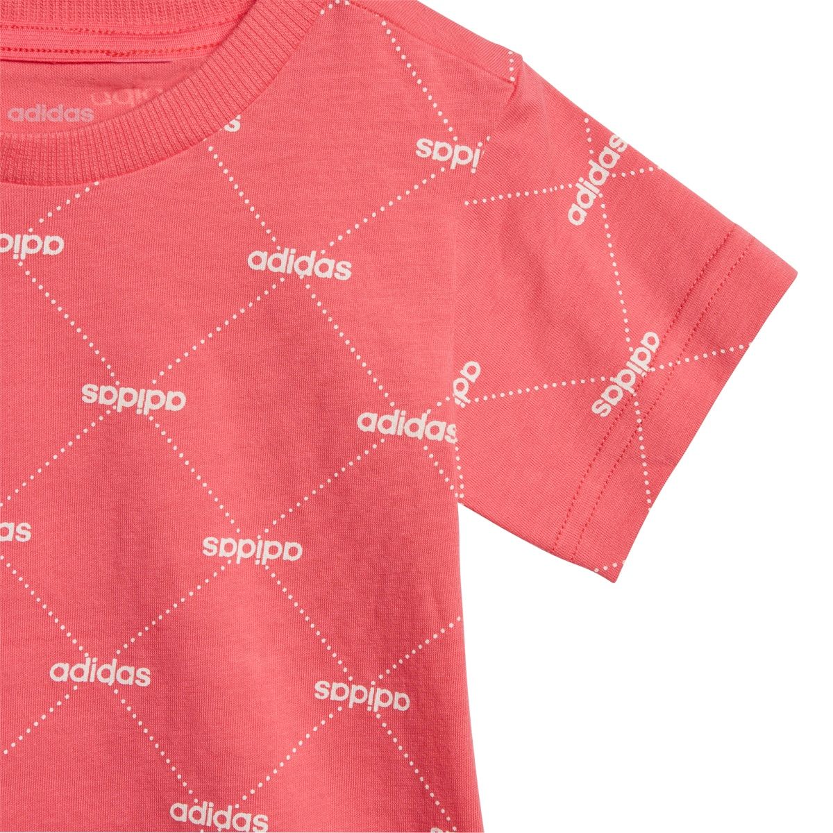 adidas Infant Linear Graphic T-Shirt růžová 104 - obrázek 5