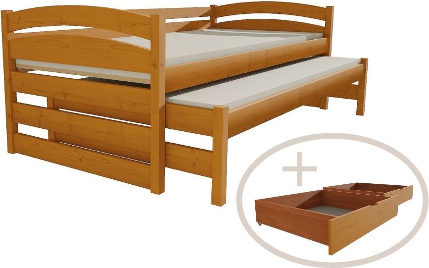 DĚTSKÁ POSTEL S PŘISTÝLKOU JANA MOŘENÍ OLŠE S ŠUPLÍKY 200 x 90 cm