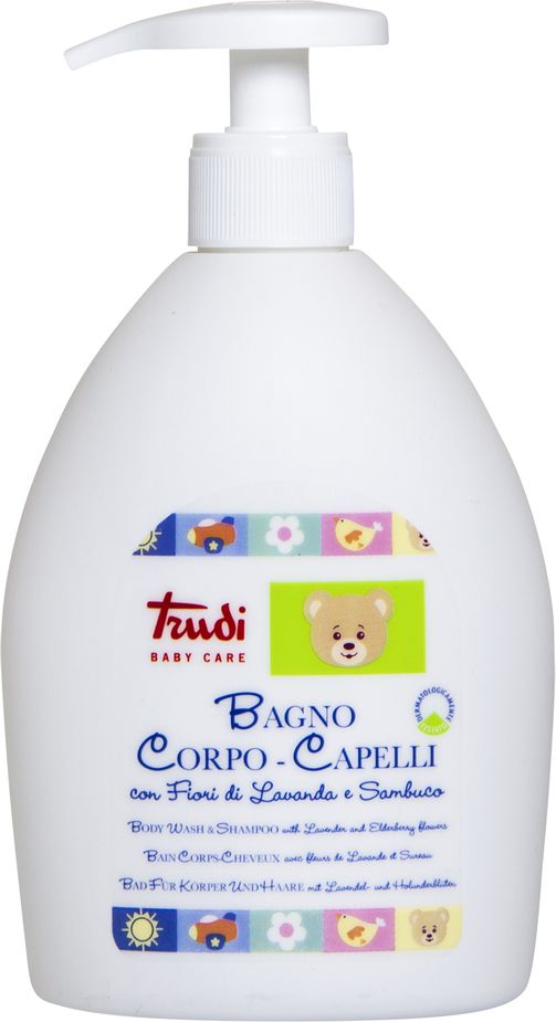 Trudi Dětské koupelové mléko a šampon s levandulí a květem bezinky 500 ml - obrázek 1