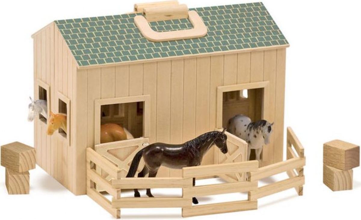 Melissa & Doug Přenosná koňská stáj - obrázek 1