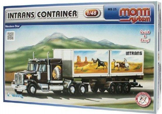 VISTA Stavebnice Monti 25 Intrans Container Western star 1:48 v krabici 31,5x16,5x7,5cm - obrázek 1